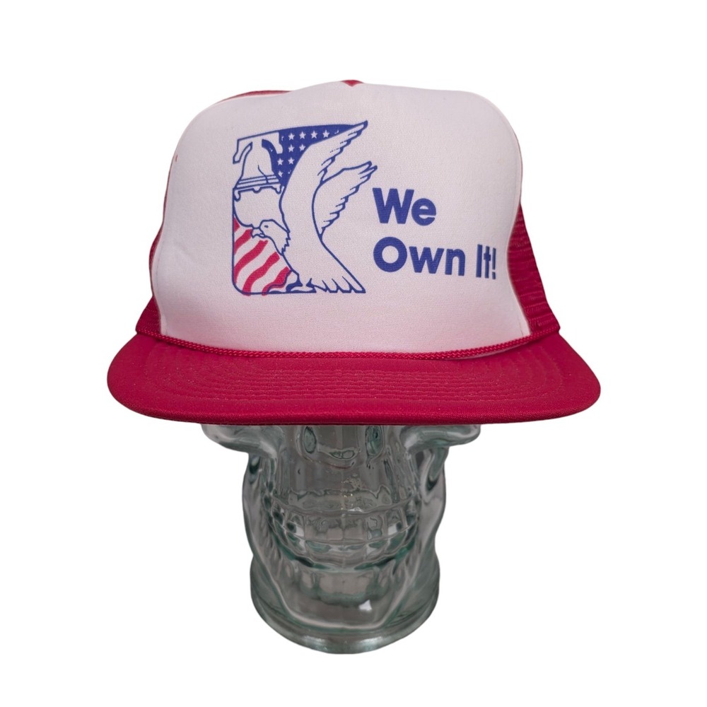 We Own it! Liberty Screen Print Mesh Snapback Trucker Hat Cap Mohr's One Size